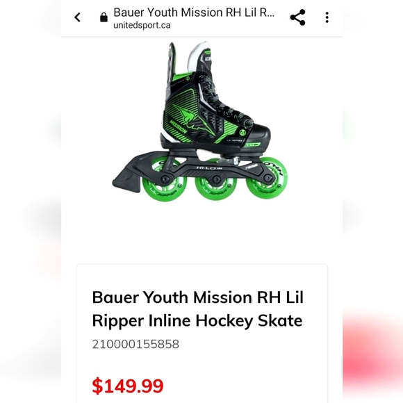 Bauer Other Bauer Mission Lil Ripper Youth Hockey Rollerblades